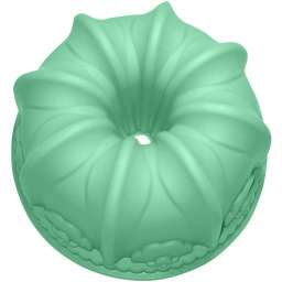 Форма для выпечки кекса с отверстием силиконовая BE-4386S светло-зеленая