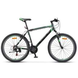 Горный (MTB) велосипед STELS Navigator 600 V 26 V020 антрацитовый/зеленый 16” рама (2017)