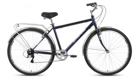 Городской велосипед FORWARD Dortmund 28 2.0 темно-синий/белый 19” рама (2020)