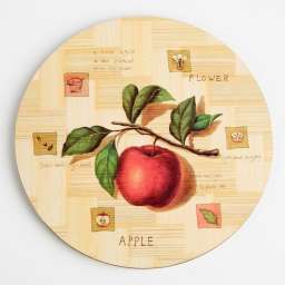 Подставка под горячее бамбуковая 14,5см 10MP-211⁄2 “Наливное яблочко”