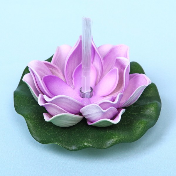 Растение водоплавающее “Кувшинка” d-10см фиолетовая, с подсветкой