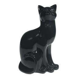 Фигура декоративная Кошка (черный) L12W9H20