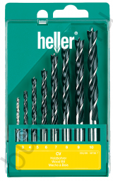 Набор спиральных сверл Heller по дереву CV (3-10 мм) (8 пр.)