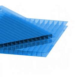 Сотовый поликарбонат толщина 8 мм, синий