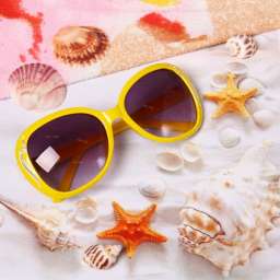 Очки солнцезащитные женские в чехле “Summer hit”, форма гранды, цвет желтый