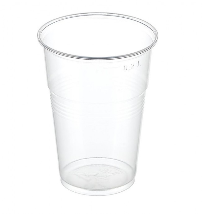 Пластиковый одноразовый стакан “Элита”, 200 мл, 50 шт/уп, прозрачный (4200)