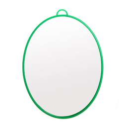 Зеркало настольное в пластиковой оправе “Классическое” овал, подвесное 17*13см (Стикер на минивложен