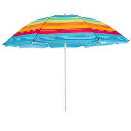 Зонт пляжный складной “ПОЛОСАТЫЙ” h=190см, d=180см НТО1-0023