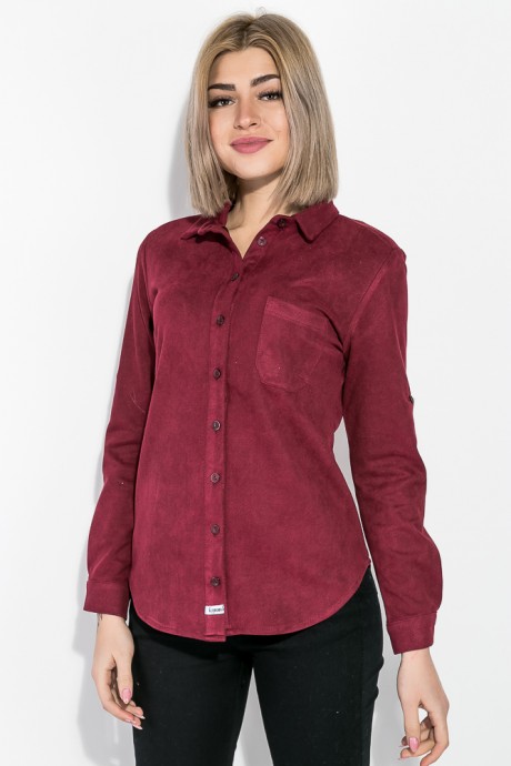 Рубашка женская из мягкой ткани 64PD3411-2 (Бордо)
