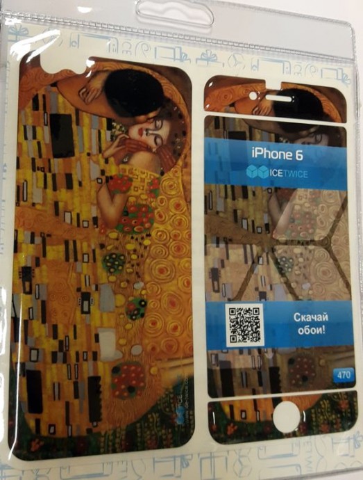 Наклейка для iPhone 6 из ювелирной смолы. Арт- коллекция Арт.470