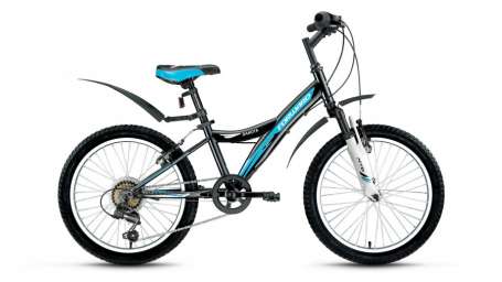 Подростковый горный (MTB) велосипед FORWARD Dakota 20 2.0 черный 10,5” рама (2017)