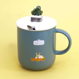 Кружка Cup green “Hello rabbit” (420ml)