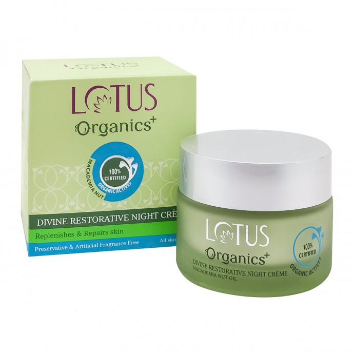 Ночной крем для лица восстанавливающий Дивайн (Divine) Lotus Organics+ | Лотус Органикс+ 50г