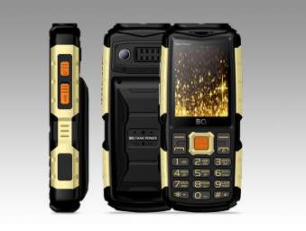 Телефон BQ 2430 Tank Power (black/gold)