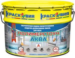 Полимерстоун-Аква  База “А” 10кг (полуматовая износостойкая водно-полиуретановая эмаль)