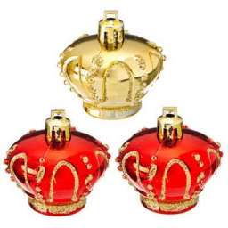 Сув 376-591 СНОУ БУМ Набор украшений 3шт, 5см, пластик, “Короны”, 2 дизайна: золото, красный