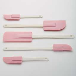 Набор лопаток для декорирования мастики, теста и марципана BE-0362 белый с темно-розовым