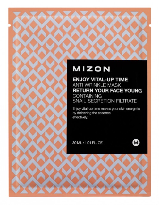 Тканевая маска для лица антивозрастная (Anti wrinkle mask) Mizon | Мизон 30мл