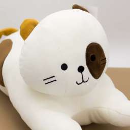 Мягкая игрушка подушка “Кот Батон”, white, 60 см