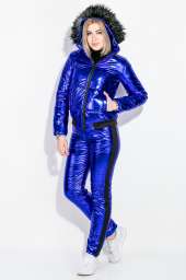 Костюм женский (Куртка, Штаны)  80PD1353 (Синий металик)