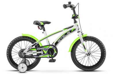 Детский велосипед STELS Arrow 16 V020 белый/зеленый 9,5” рама (2019)