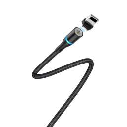 Кабель USB - Lightning BOROFONE BU16 магнитный (черный) 1м