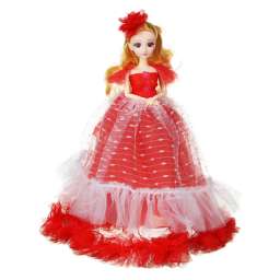 Кукла в пышном платье, 30см, пластик, полиэстер, 2 дизайна, 5-8 цветов