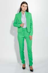 Костюм женский (брюки, пиджак) деловой, в стильных оттенках 72PD155 (Зеленый гринери)