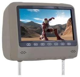 Универсальный подголовник со встроенным DVD плеером и LCD монитором 9” Ergo ER 9HD (бежевый) [ER9HD 