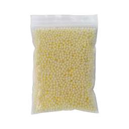 Мелкие Пенопластовые шарики для слаймов (упак. 14x19 см, лимонные)
