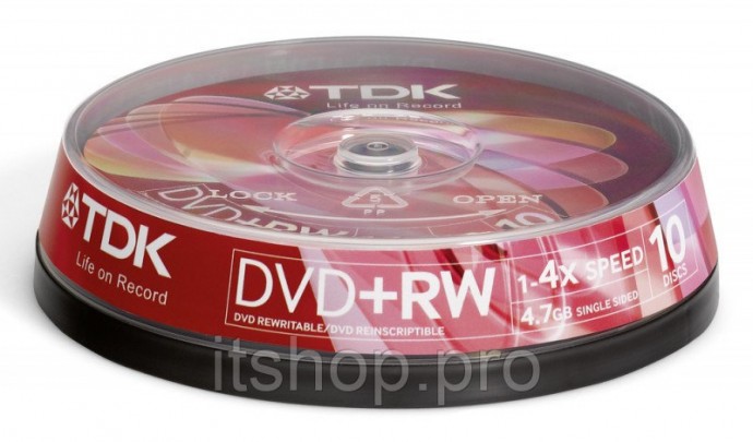 Диски DVD-RW 4,7Gb Verbatim 4xSpeed (10шт. в “банке”)