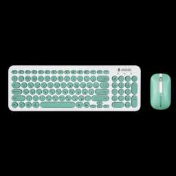Клавиатура+мышь Jet.A SlimLine KM30 White-Mint Беспроводной