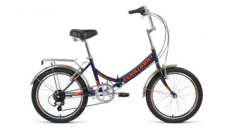 Городской велосипед FORWARD Arsenal 20 2.0 14” рама темно-синий/оранжевый (2020)