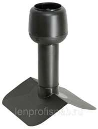 Аэратор ALIPAI-110 коньковый дефлектор для вентиляции скатных мягких кровель, цвет черный