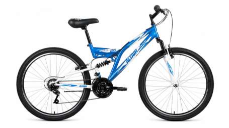 Горный (MTB) велосипед ALTAIR MTB FS 26 1.0 синий/белый 16” рама