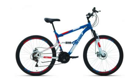 Горный (MTB) велосипед ALTAIR MTB FS 26 2.0 Disc синий/красный 18” рама
