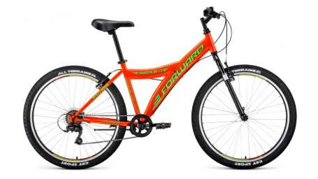 Горный (MTB) велосипед FORWARD Dakota 26 1.0 оранжевый/светло-зеленый 16,5” рама (2020)