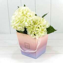 Коробка для цветов Ваза с ручками “Flowers” Градиент Розовый/Сиреневый 720118⁄10