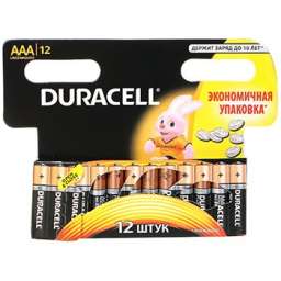 Батарейки Duracell AAA мизинчиковые 12 шт