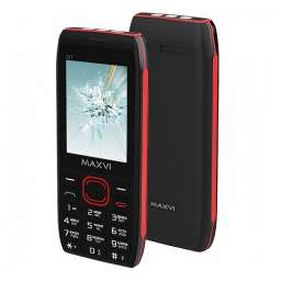 Телефон Maxvi C17 (black/red)