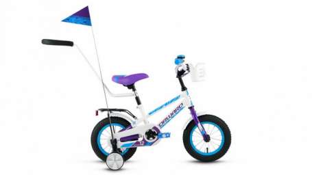 Детский велосипед FORWARD Meteor 12 белый/фиолетовый (2017)