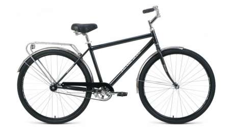 Городской велосипед FORWARD Dortmund 28 1.0 черный/серебро 19” рама (2020)