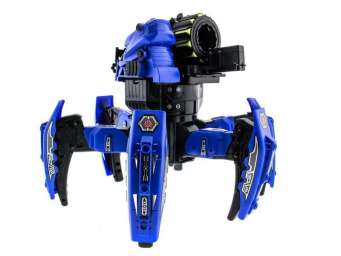 Радиоуправляемый робот-паук Keye Toys Space Warrior, лазер, ракеты, синий 2.4G -