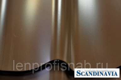 Металлочерепица Scandinavia (Скандинавия) Классик, Пластоизол 0.5 мм, RR 32 (темно-коричневый)