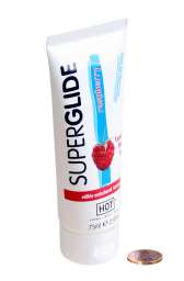 Superglide съедобная смазка для орального секса со вкусом малины 75 мл HOT PRODUCTION