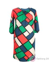 Платье Sempre Amore в разноцветные прямоугольники
