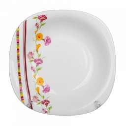 Тарелка суповая квадратная 0001Т2/22-SK “Полевые цветы” min=6штук