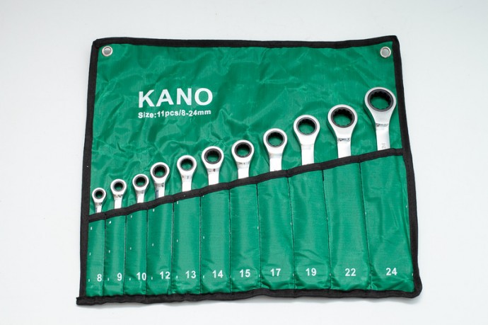 Ключи рожковые с трещёткой KANO 11