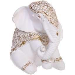 Статуэтка “Слон индийский” 15 см (гипс, белый)