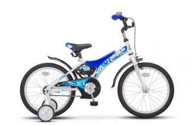 Детский велосипед STELS Jet 18 Z010 белый/синий 10” рама (2017)
